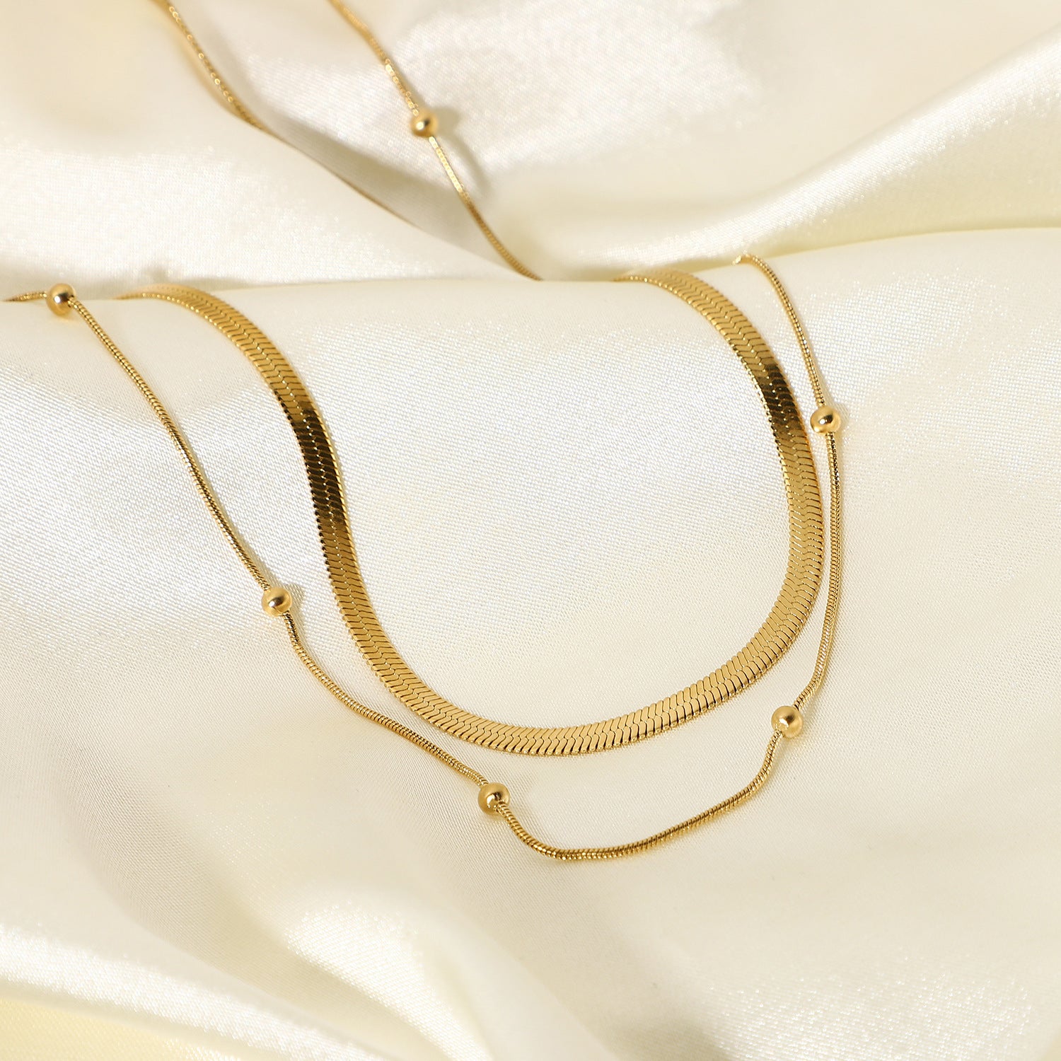 Wholesale Stainless Steel Beads Snake Necklaces